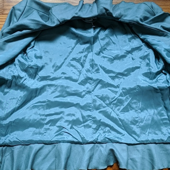 Robin's egg blue vintage silk blazer - Picture 4 of 6